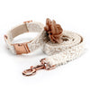 Fashion Flowers Lace Dog Collar Set with Leash