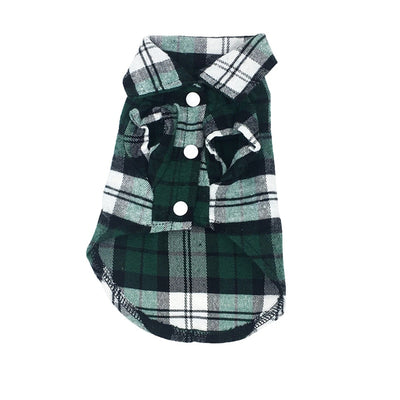 British Style Plaid Dog Shirt