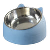 Stainless Steel Cat Lovely Creative Inclined Food Feeding Bowl